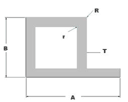 Square Tubing with Flange Diagram
